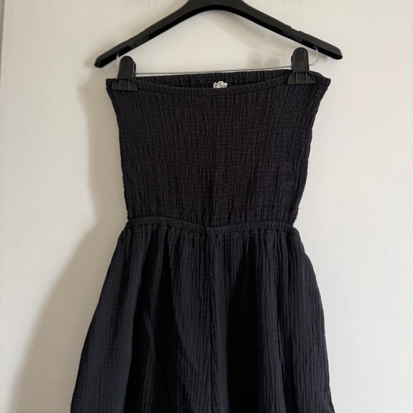 Aerie Black Gauzy Strapless Wide Leg Jumpsuit size Large EUC - Picture 13 of 13